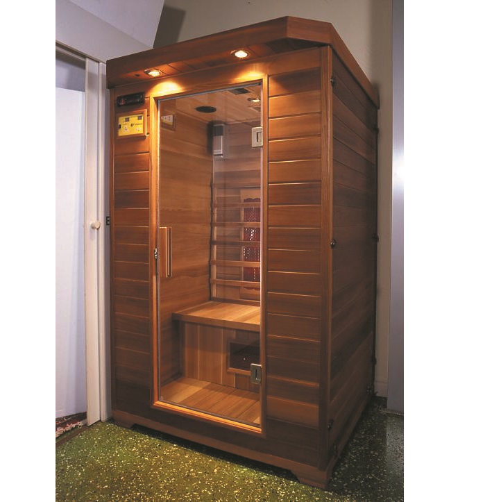 Sauna Infraexar infrared sauna for 2 users, in Canadian red cedar, from Italy